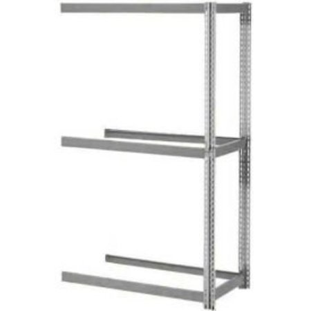 GLOBAL EQUIPMENT Expandable Add-On Rack 36x18x84, 3 Levels No Deck 1500lb Cap Per Level, GRY 716333